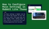How to Configure Main Settings in Rabbit Lite Theme