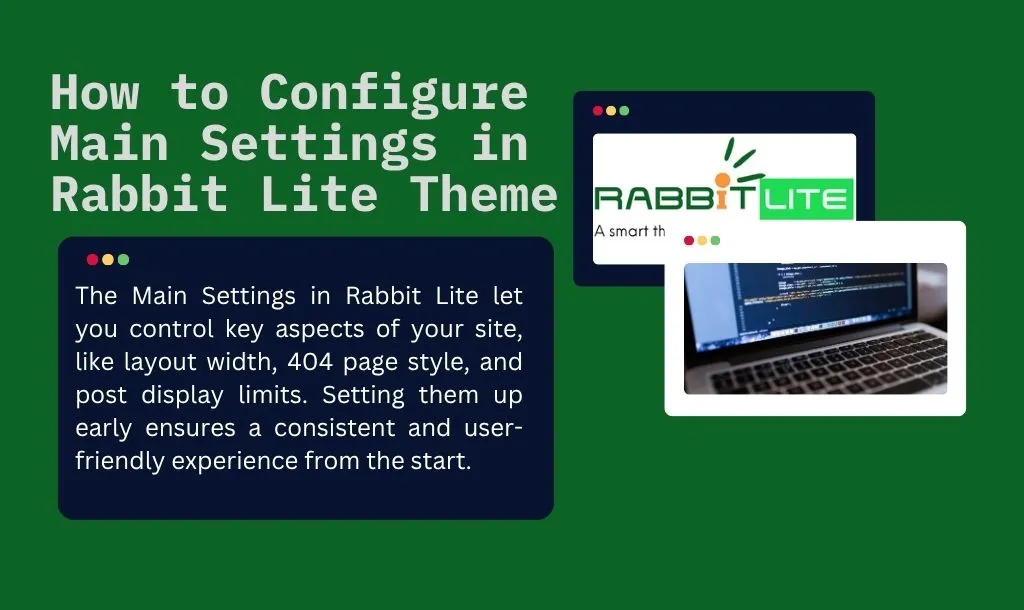 How to Configure Main Settings in Rabbit Lite Theme