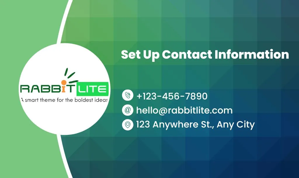 How to Set Up Contact Information and Social Channels in Rabbit Lite