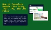 Translate .PO File in WordPress with Rabbit Lite