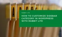 How to Customize Sidebar Category in WordPress with Rabbit Lite