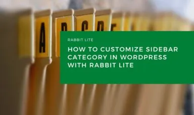 How to Customize Sidebar Category in WordPress with Rabbit Lite