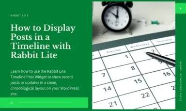 WordPress Timeline Widget in Rabbit Lite Theme for Blogs