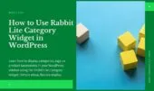 WordPress Category Widget in Rabbit Lite Theme
