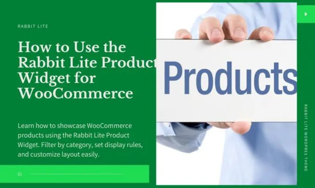 WooCommerce Product Widget in Rabbit Lite Theme