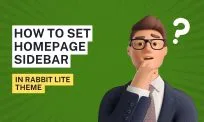 How To Set Homepage Sidebar in Rabbit Lite