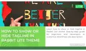 How to Show or Hide Tagline in Rabbit Lite Theme