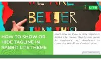 How to Show or Hide Tagline in Rabbit Lite Theme