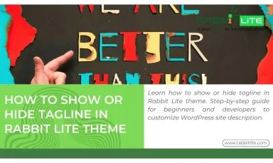 How to Show or Hide Tagline in Rabbit Lite Theme